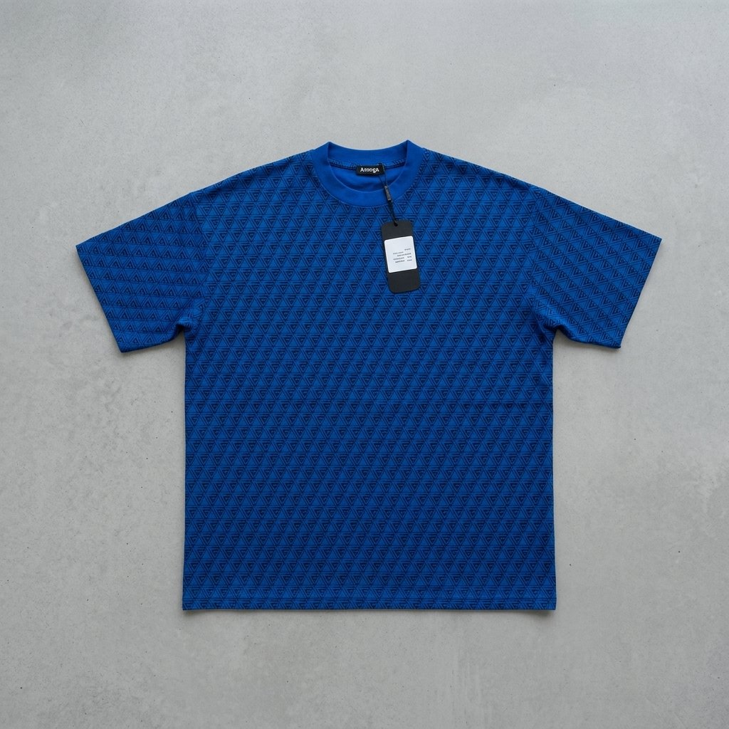AMOGA Oversized All-Over Print T-Shirt – Blue - Image 4