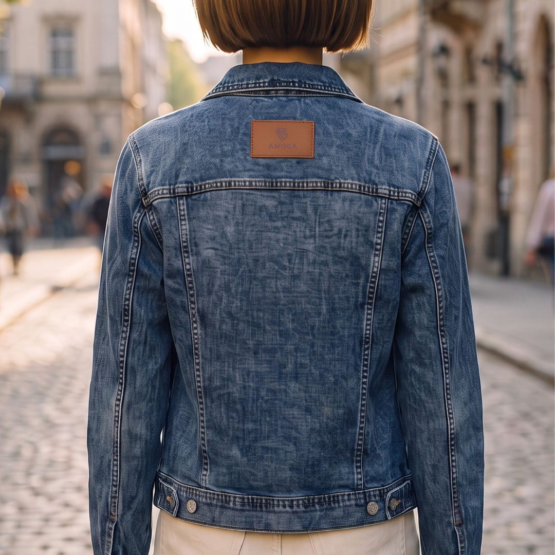 Amoga Women's Dark Wash Denim Jacket - Image 4