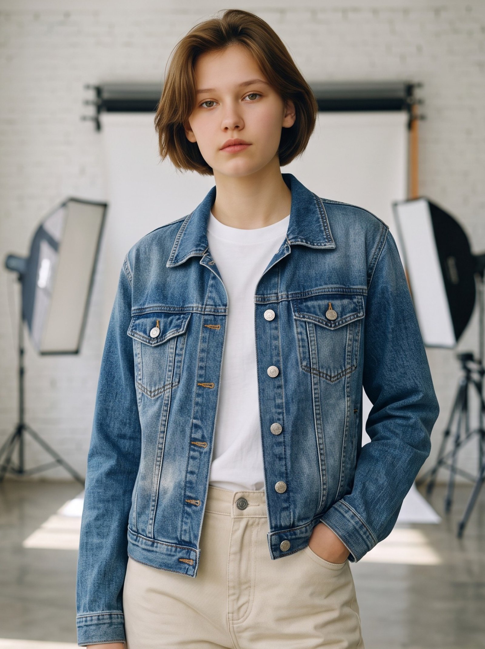 Amoga Women's Dark Wash Denim Jacket - Image 3